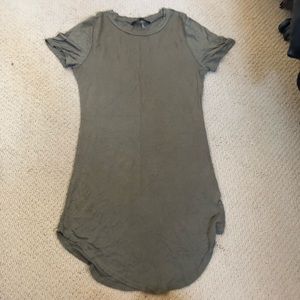 S Olive Green Bodycon Tshirt Dress